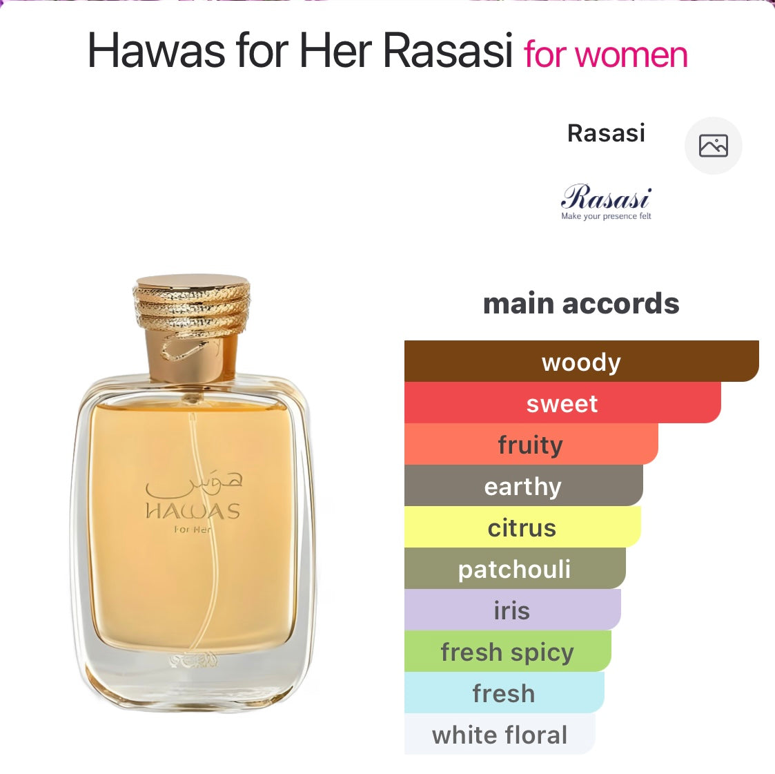Hawas for Her Rasasi para mujeres