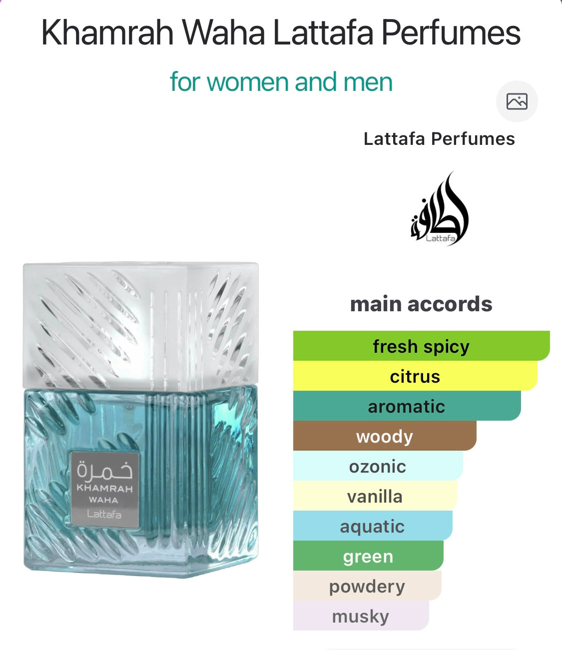 Khamrah Waha de Lattafa Perfumes