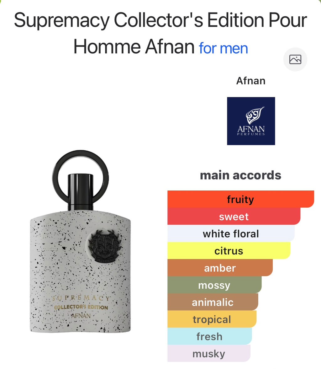 Supremacy Collector 's Edition Pour Homme de Afnan