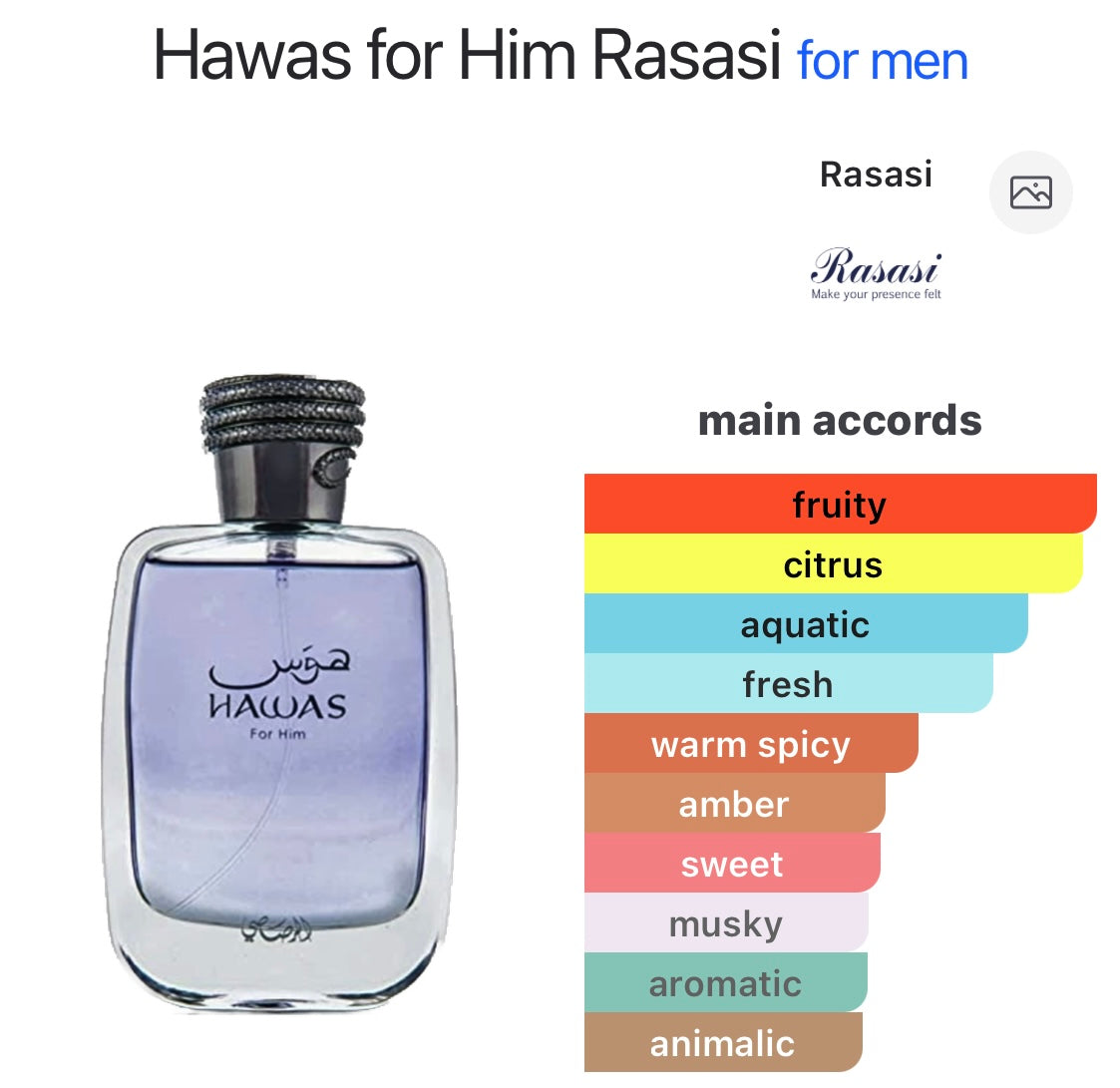 Hawas for Him Rasasi para hombres