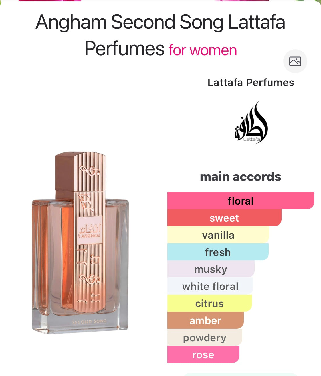 Angham Second Song Lattafa