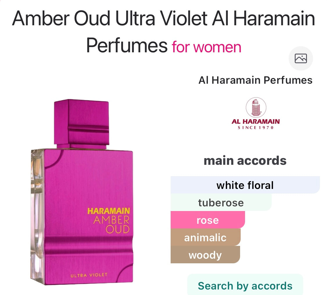 Amber Oud Ultra Violet Al Haramain Perfumes for women