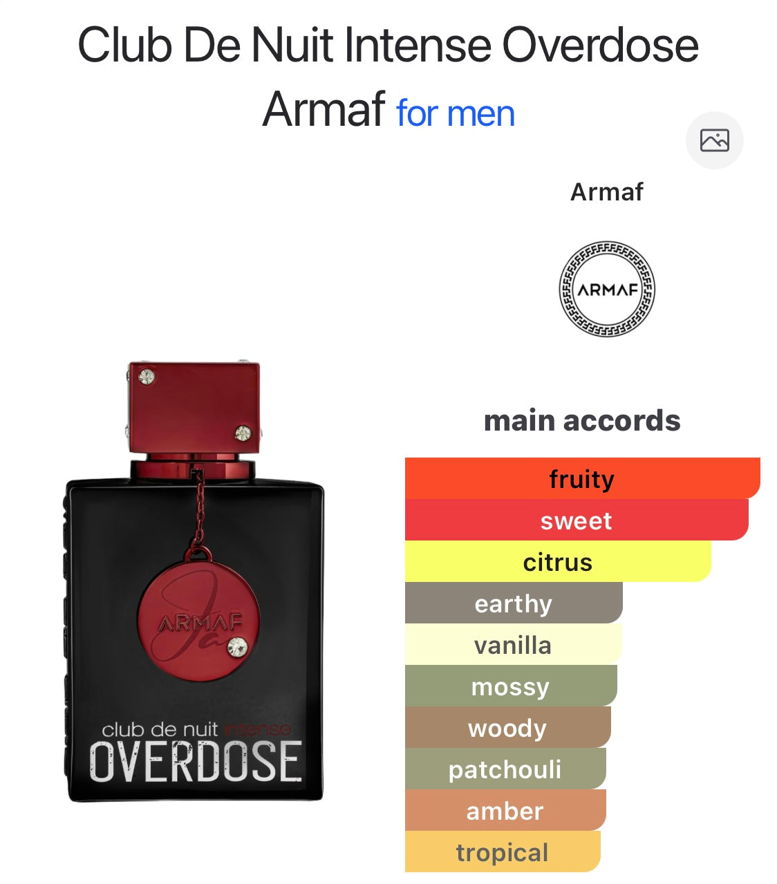 Club De Nuit Intense Overdose Armaf for men