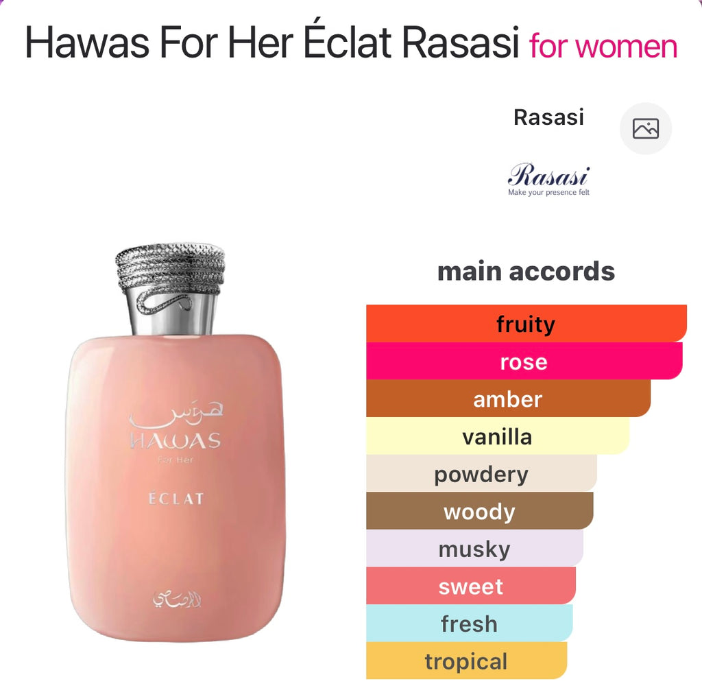 Hawas For Her Éclat Rasasi para mujer