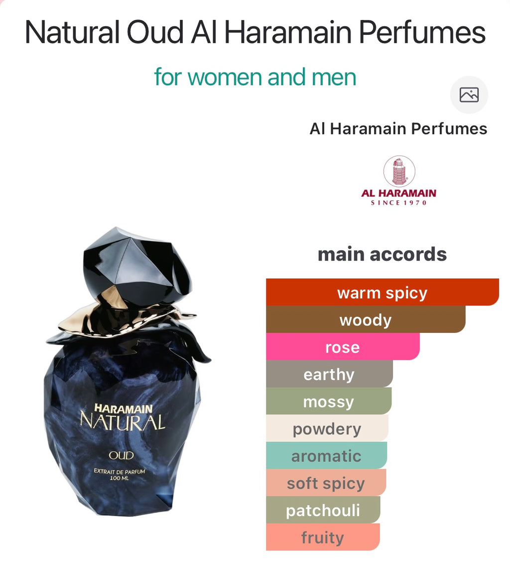 Natural Oud Al Haramain Perfumes