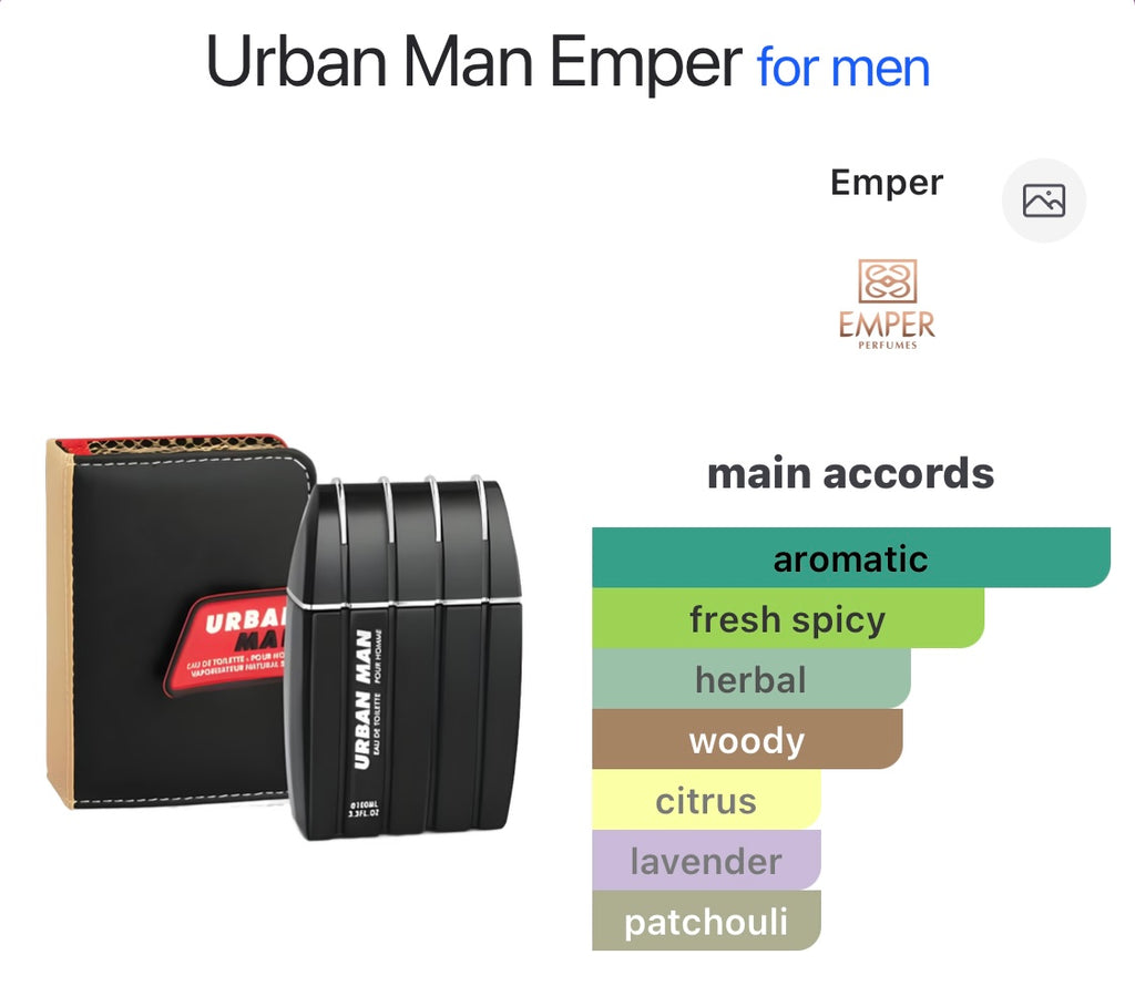 Urban Man Emper para hombres