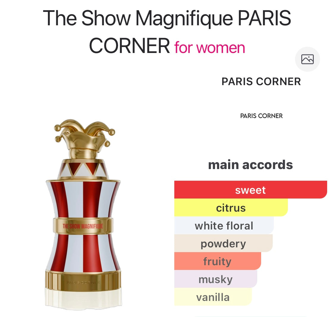 The Show Magnifique PARIS CORNER for women