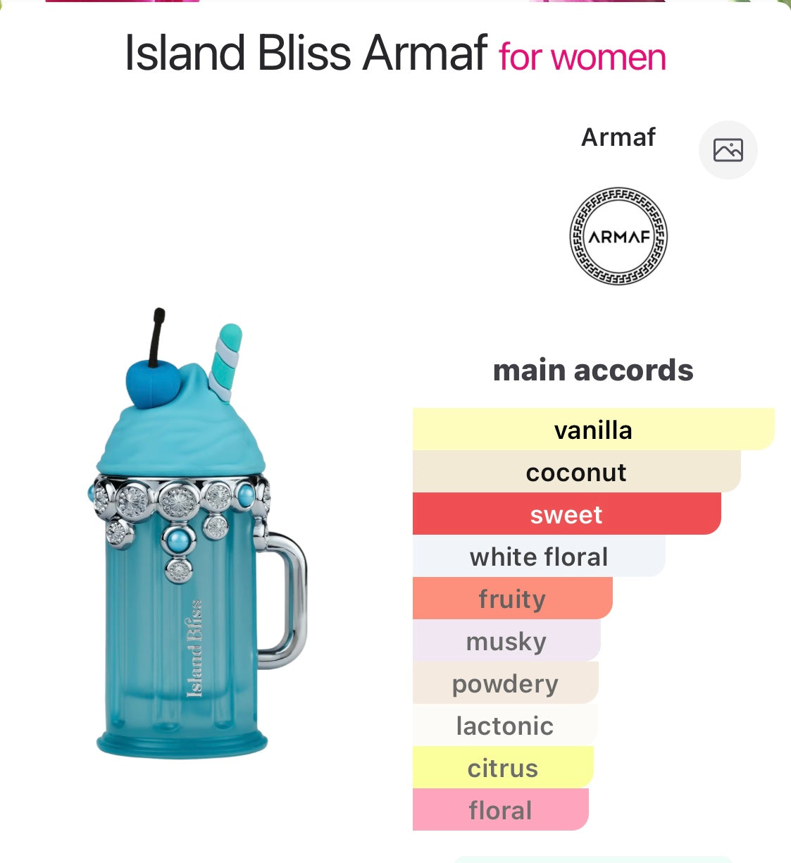 Armaf Delights Island
Bliss