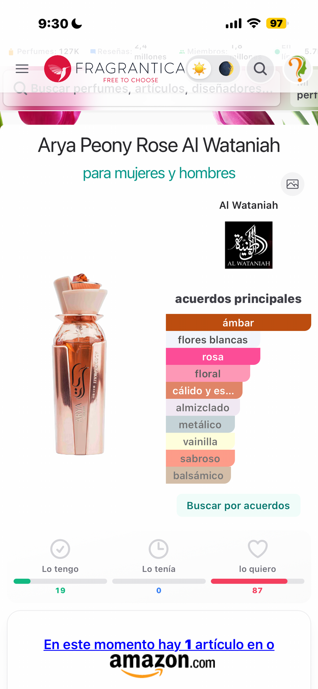 Arya Peony Rose Alwataniah Niche
